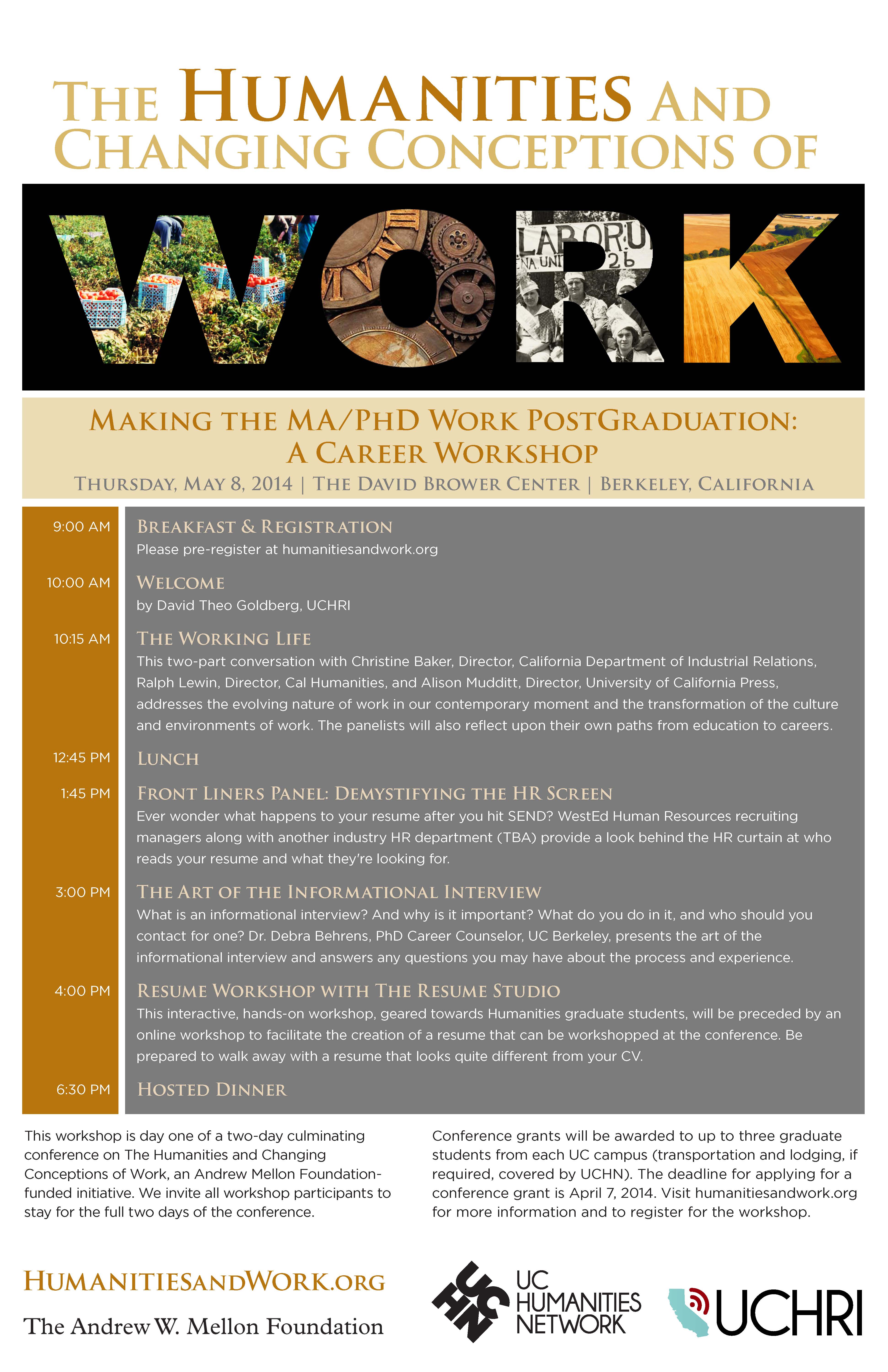 Humanities and Work Conference poster 