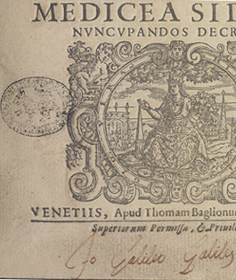 Title page of forgery of Galileo's Sidereus Nuncius