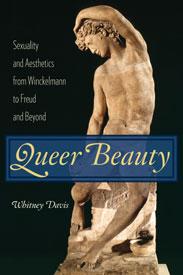 Image of the cover art for Queer Beauty, depicting a grecian sculpture of a male figure.