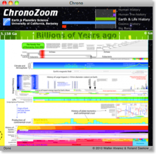 Image of the website, ChronoZoom.