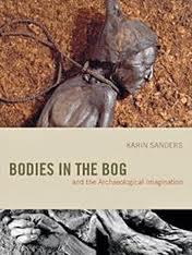 Image of the book cover art for Bodies in the Bog, featuring the strange, weathered figure of a man.
