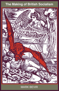 Image of the book cover for The Making of British Socialism, featuring woodcut-reminiscent imagery.