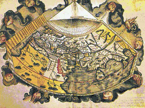 Image of an ancient map of Tolomeo.