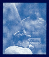 Misty photograph of two athletes, one white and one black.