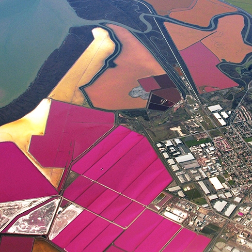 Bay Area Salt Flats Aerial Image