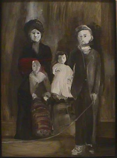 Painting titled La Familia by Andres Waissman