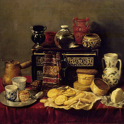 Still Life with an Ebony Chest, 1652, Painting by Antonio Pereda