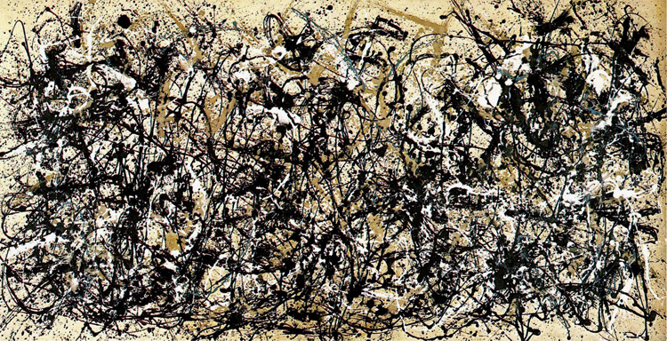 Image of Jackson Pollock's famous splatter painting, Autumn Rhythm.