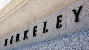 Photo of the name Berkeley embossed on a wall.