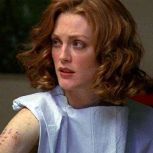 Actress Julianne Moore Receiving Shots Film Still from Safe by Todd Haynes