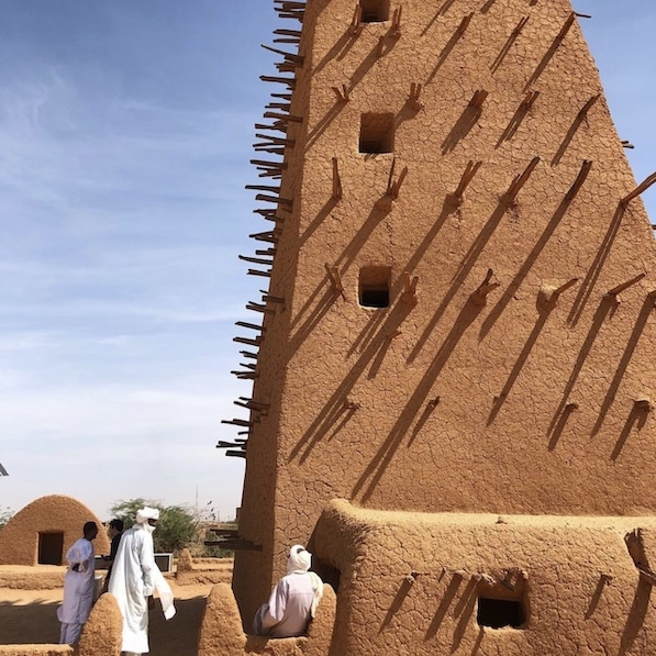 Traditional Mud-Brick Mosque in Niger