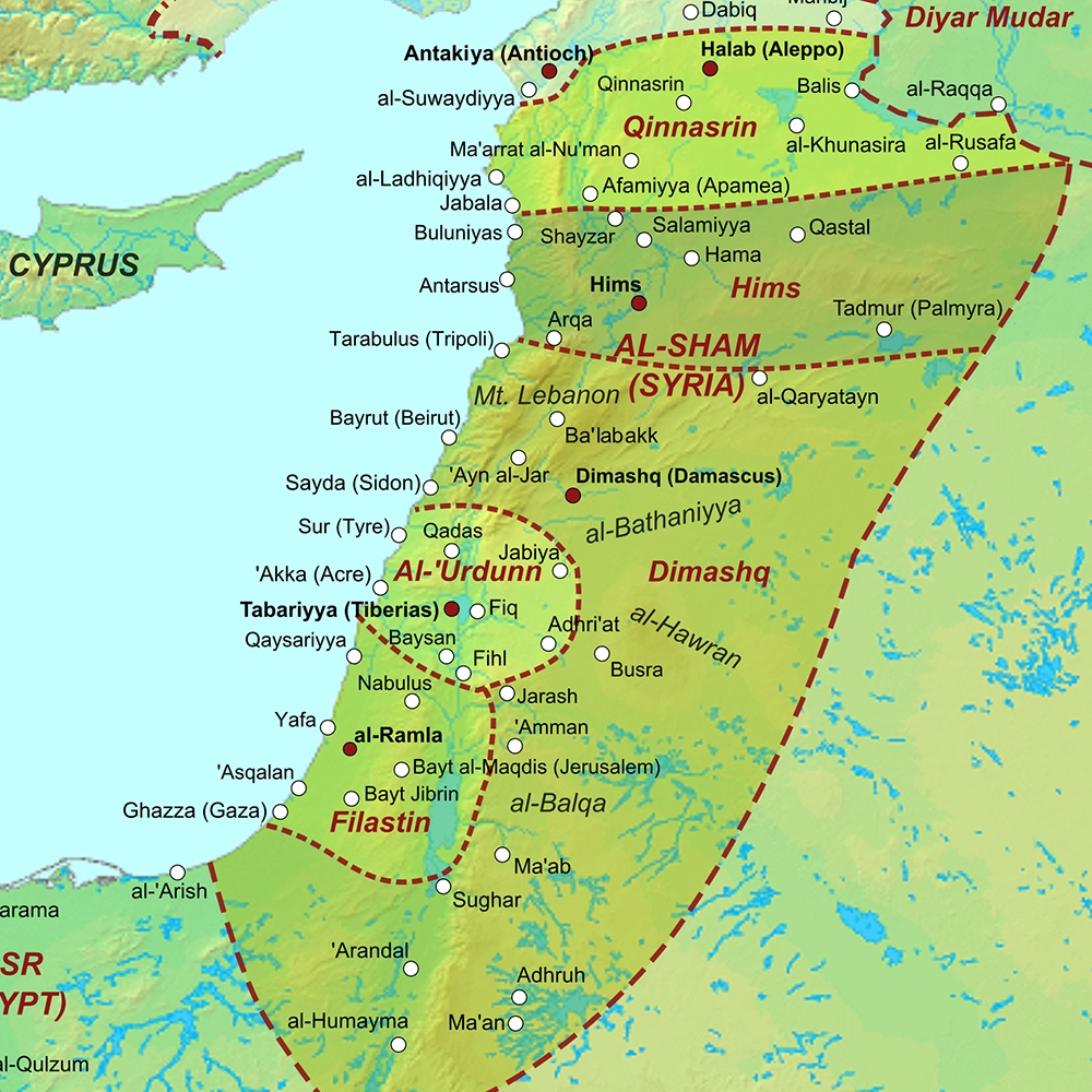 Bilad al-Sham Map 