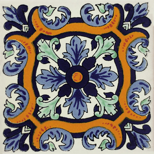 Portuguese Blue and Yellow Patterned Tile