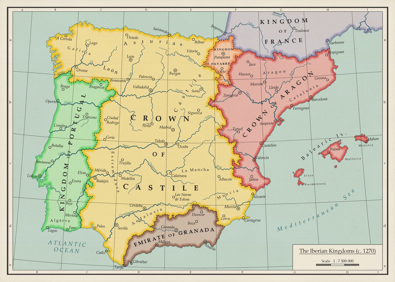 Map Of Iberian Peninsula Spain